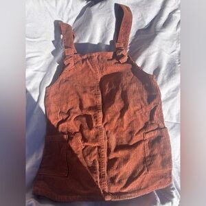 Rust Corduroy Pinafore Dress